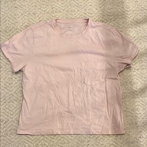 Everlane Box Cut Pocket Tee - pale pink